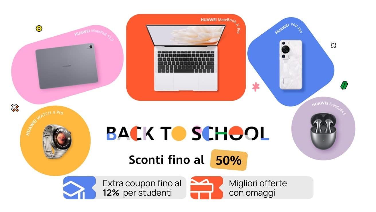 HUAWEI: Iniziate le offerte Back To School