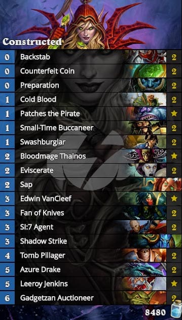 hearthstone miracle rogue deck