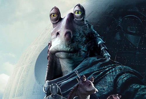 JAR JAR BINKS INVADE I POSTER DI STAR WARS ROGUE ONE