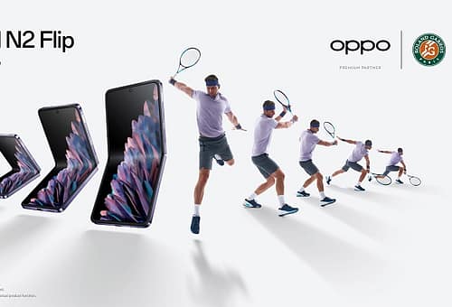OPPO: Find N2 Flip catturerà le performance del Roland Garros 2023