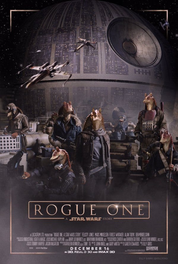 rogue one poster jar jar binks