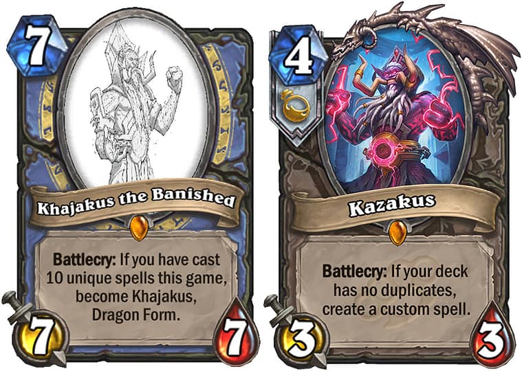 bozzetti carte hearthstone