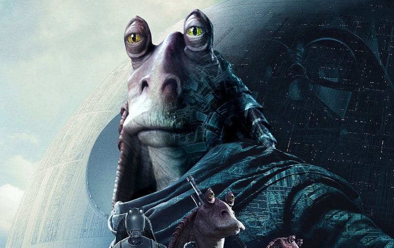 JAR JAR BINKS INVADE I POSTER DI STAR WARS ROGUE ONE