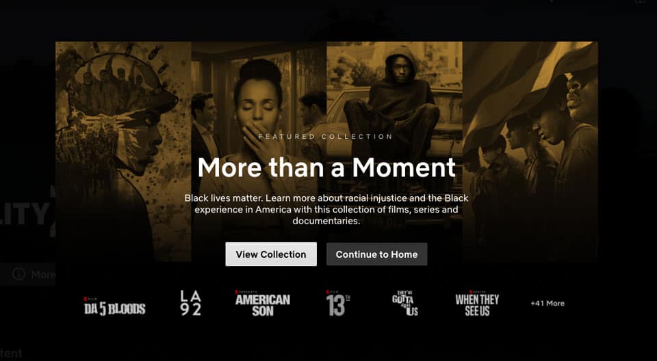 Netflix aggiunge la nuova categoria dedicata al Black Lives Matter